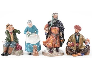 Four Royal Doulton figures and figurines comprising Good Kin...