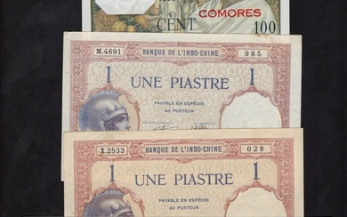 France and Colonial Group. France. Banque de France. 500 Francs. 12-2-1942. P-95b. AU; Comoros....