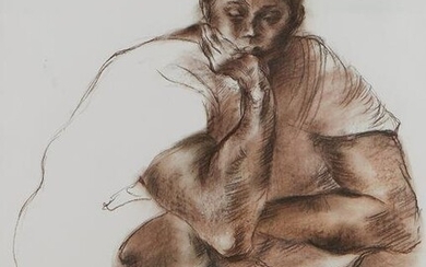 Francisco Zuniga Charcoal & Pencil Drawing 1964