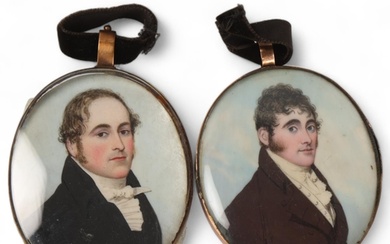 Frederick Buck (1771 - 1840), pair of miniature watercolours...