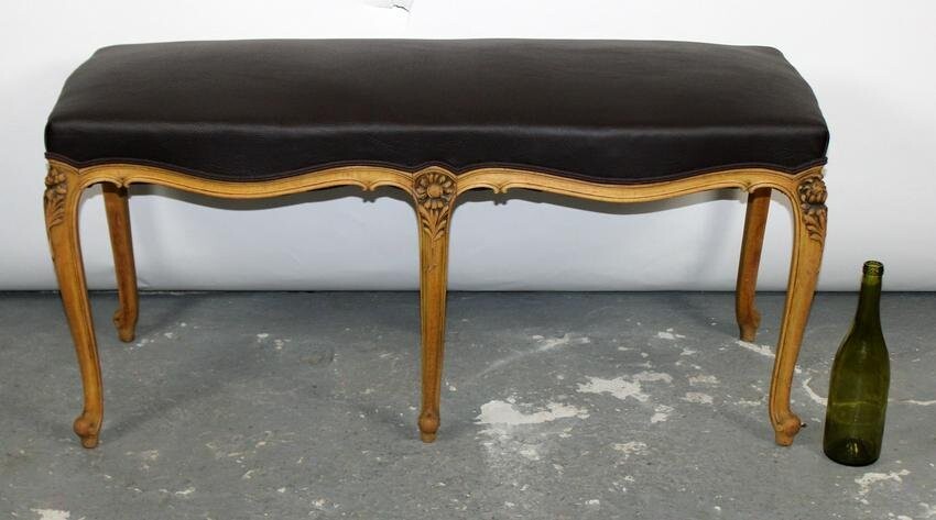 French Louis XV style double seat bench