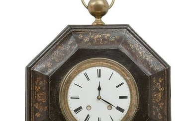 French Tole Peinte Wall Clock