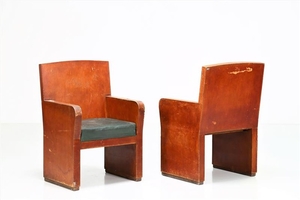 GINO LEVI MONTALCINI & GIUSEPPE PAGANO Pair of chairs.