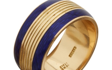 GOLD AND ENAMEL RING, CARTIER