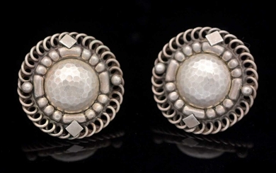 Georg Jensen: a pair of sterling silver earrings
