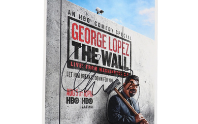 George Lopez Signed "George Lopez: The Wall, Live from Washington, D.C." 11x17 Photo (ACOA)