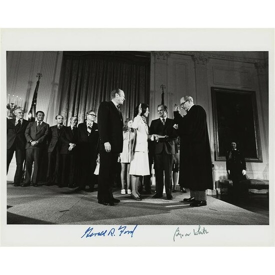 Gerald Ford and Byron White Signed Photograph