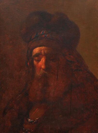 Gerbrand Eeckhout Attributed Portrait Rabbi Oil