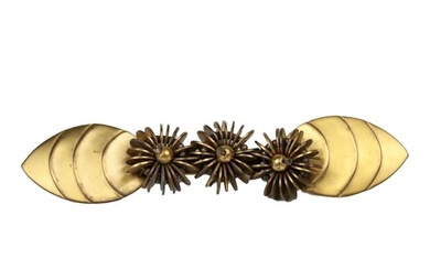 Gold Tone Flower Brooch Pin