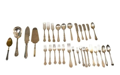 Group of American and Continental Silverplate Flatware