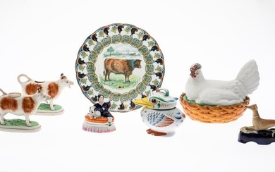 Group of Staffordshire and Other Decorative Articles