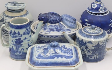 Grouping of Chinese Blue and White Porcelains.