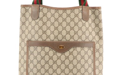 Gucci Accessory Collection Sherry Line Tote Bag in GG Supreme Coated Canvas