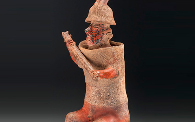 Guerrero Guardián de Tumba, cultura Nayarit, Occidente de México, 100 a
