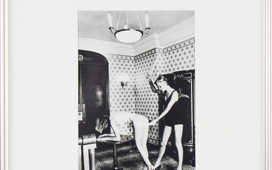 HELMUT NEWTON. “Interior, Nice 1976", offset lithographic photograph, from the Special Collection from 1979.
