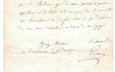 HISTORY - GUIZOT François Pierre (1787 - 1874) - Letter signed