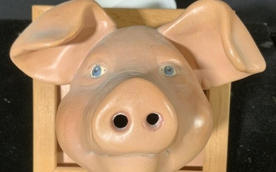 Hand Painted Pigs Head Decorative Accessories