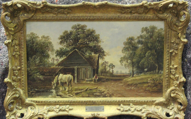 Henry Harris - 'Near Cannington', 19th century oil on canvas, signed recto, titled gallery