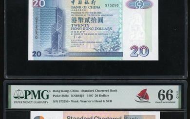 Hong Kong, a set of $20, special issue by Bank of China, Standard Chartered Bank and Hong Kong...