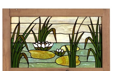 In the Art Nouveau Style A "Pond Lily" Leaded...