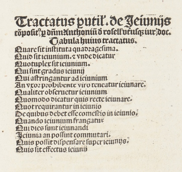 [Incunabula and early 16th cent. books]. Rosellis, A. de. Tractatus...