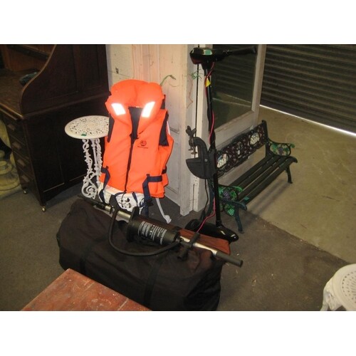 Inflatable Boat with Battery Powered Outboard Motor on twin ...