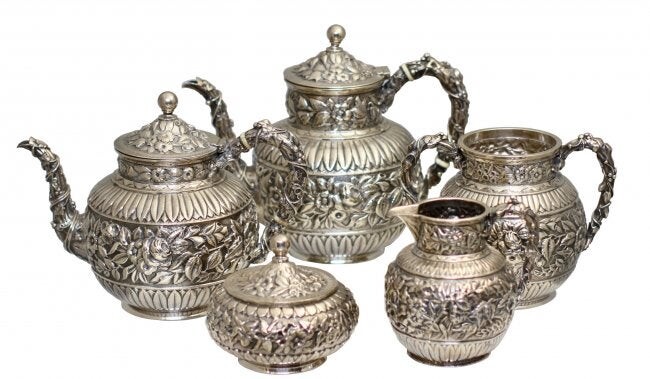 J.E. Caldwell & Co.,Silver Five-Piece Tea & Coffee Set