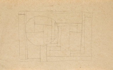 JOAQUIN TORRES GARCIA (1874 / 1949) "Constructive abstract with circle", a.1935