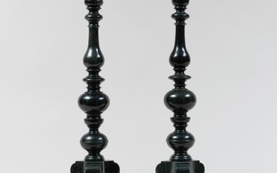 Jade and Marble Pricket Stands