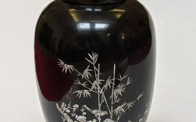 Japanese Lacquer & Mother-of-Pearl Vase