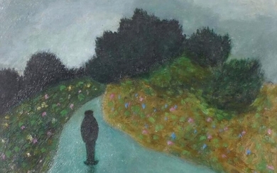 Joan GILCHREST (British 1918-2008) Going Home, Oil on board,...