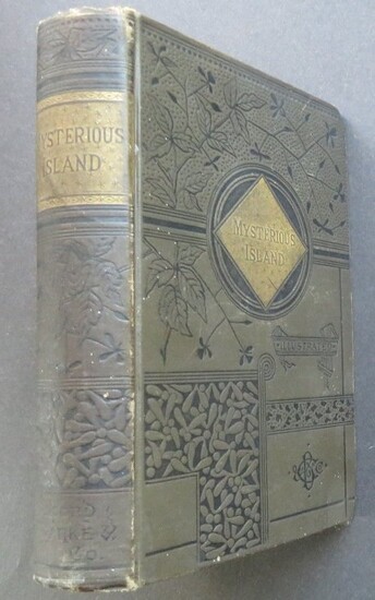 Jules Verne, Mysterious Island, Belford 1886 illustrat.