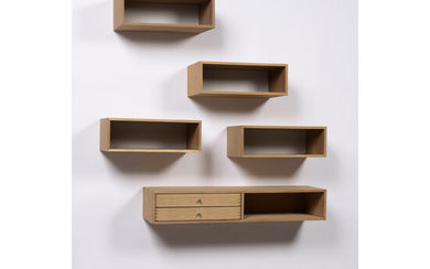 Kai Kristiansen (born in 1929) Set of five wall-mounted furniture pieces