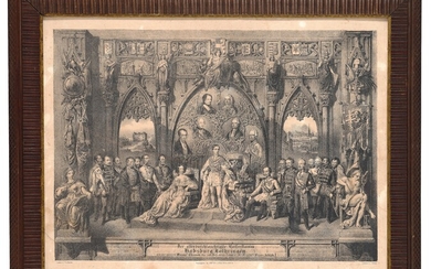 Emperor Francis Joseph I surrounded by his ancestors and advisors