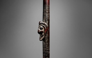 Kanak Spear Element with Mask, New Caledonia