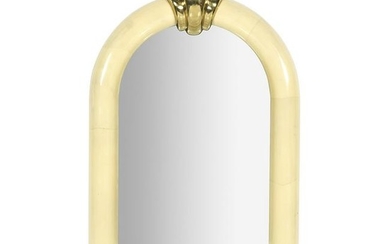 Karl Springer Style Goatskin Mirror