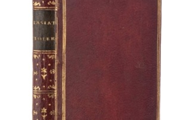 LA BEAUMELLE. L'Asiatique tolérant. Paris, Durand, s.d.1 vol. In-12°, relié plein maroquin rouge, dos orné et doré, fleurons