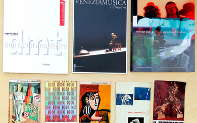 LA BIENNALE DI VENEZIA – Lotto di 2 cataloghi su danza e teatro con 5 opuscoli su Biennale Arte