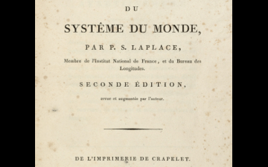 LAPLACE, Pierre Simon (1749-1827). Exposition du systeme du monde. Parigi: Crapelet, An VII (1799) - DA ROCHA MONTEIRO, Josè (1734-1819)....