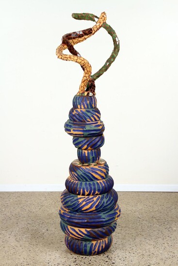 LARGE MOSAIC ABSTRACT SCULPTURE TENTACLES