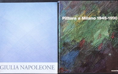 LOTTO DI DUE LIBRI libri ,cm 27x23 Giulia Napoleone,pittura a Milano 1945-1990