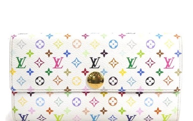 LOUIS VUITTON Long Wallet Monogram Multicolor Portefeuille Sarah Bronze Gold Ladies