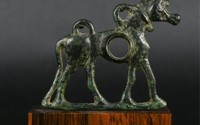 LURISTAN BRONZE HORSE BIT CHEEK PIECE, C1000-650BC