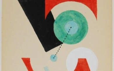 Lajos Kassak (1887-1967) Gouache On Paper