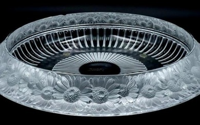 Lalique 14 1/2" Large Marguerite Crystal Bowl