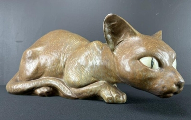Large 1970s Lladro Siamese Cat By Juan Huerta