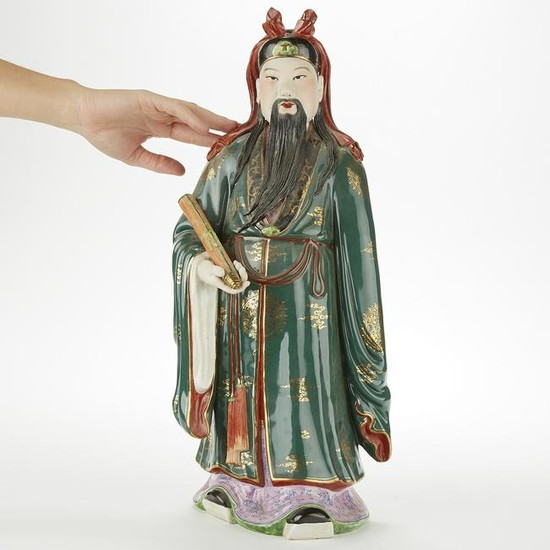 Large Chinese Republic Period Porcelain Figure wi