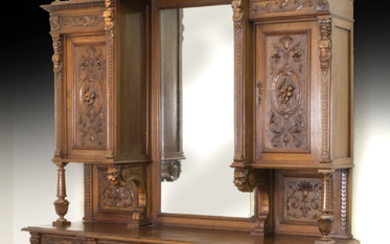 Large highly carved French buffet.