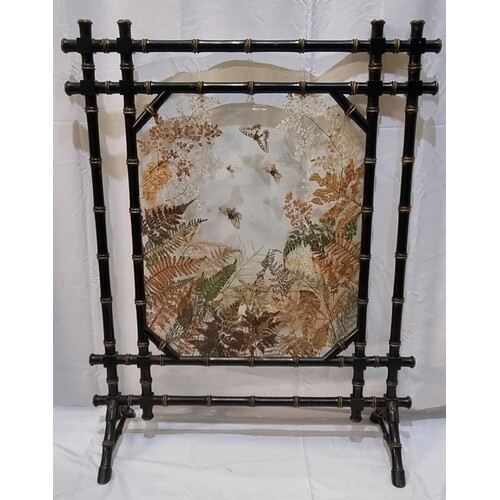 Late 19th Century Aesthetic Movement glass firescreen the fr...