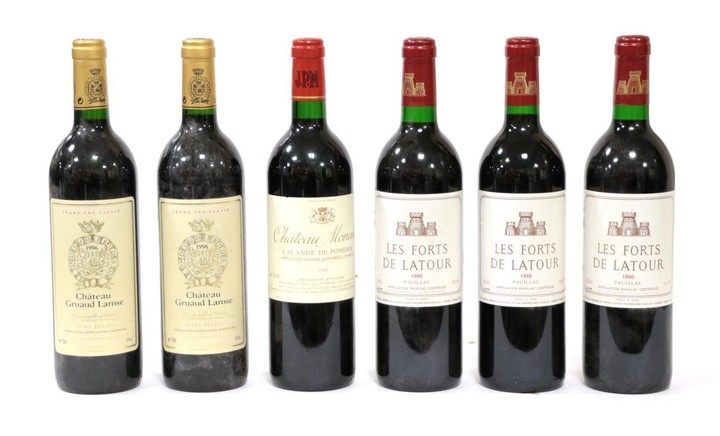 Les Forts de Latour Pauillac 1990 (three bottles), Château Gruard...